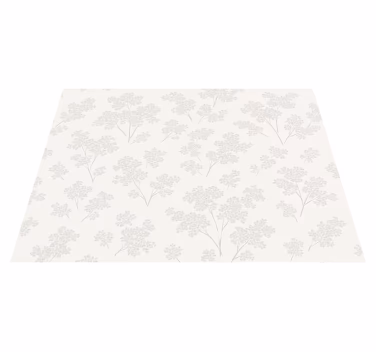Vinyl teppich schlafzimmer einfache weiße blumen - TenStickers