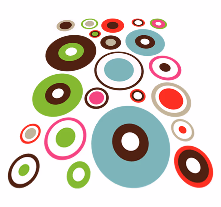Vinyl teppich geometrisch einfache geometrische kreise - TenStickers