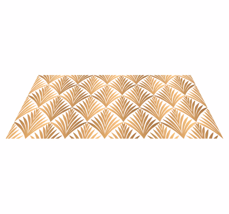 Vinyl teppich geometrisch mit geometrischem blatt - TenStickers