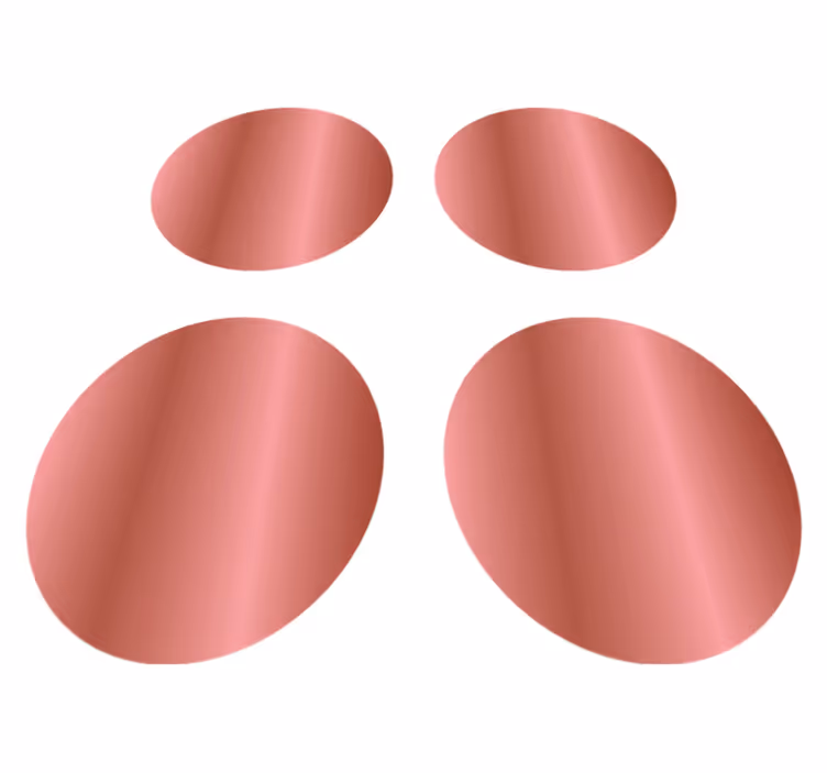Vinyl teppich geometrisch in roségold punkten - TenStickers