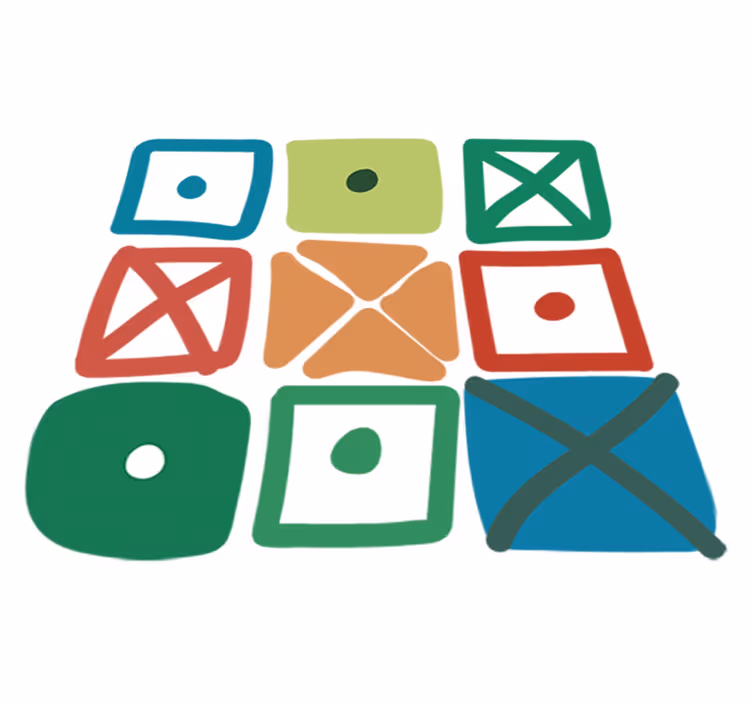 Vinyl teppich geometrisch in verschiedenen quadraten - TenStickers