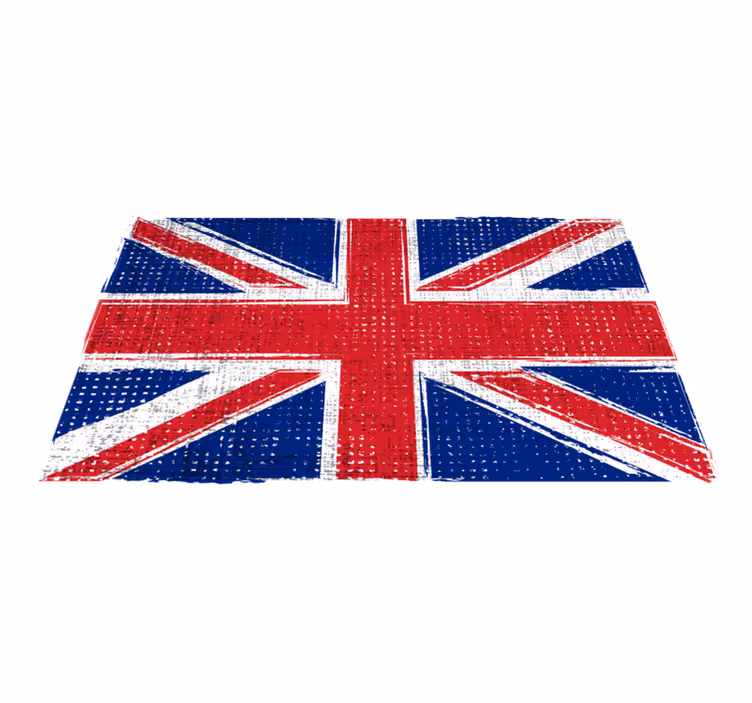 Vinyl teppich geometrisch uk grunge flagge - TenStickers