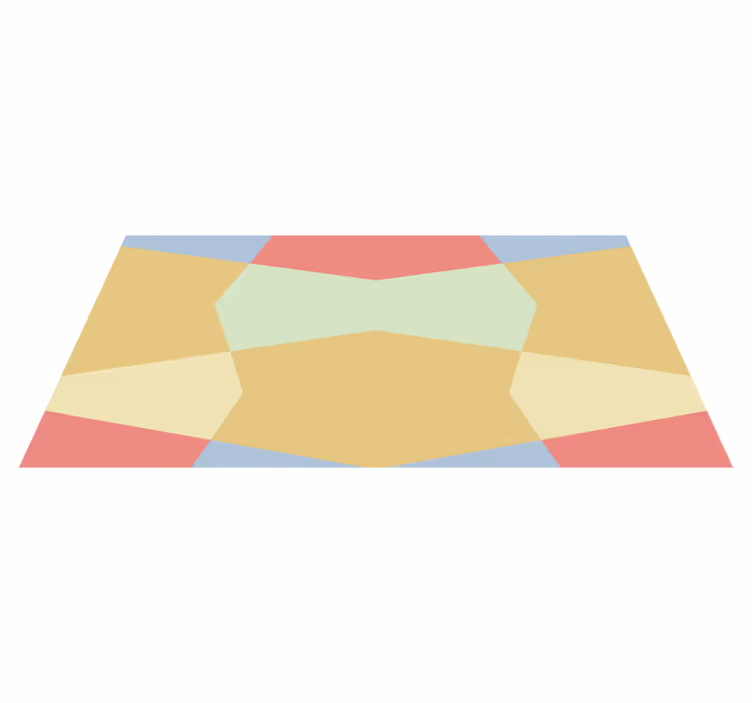 Vinyl teppich geometrisch in pastellfarbenen blöcken - TenStickers