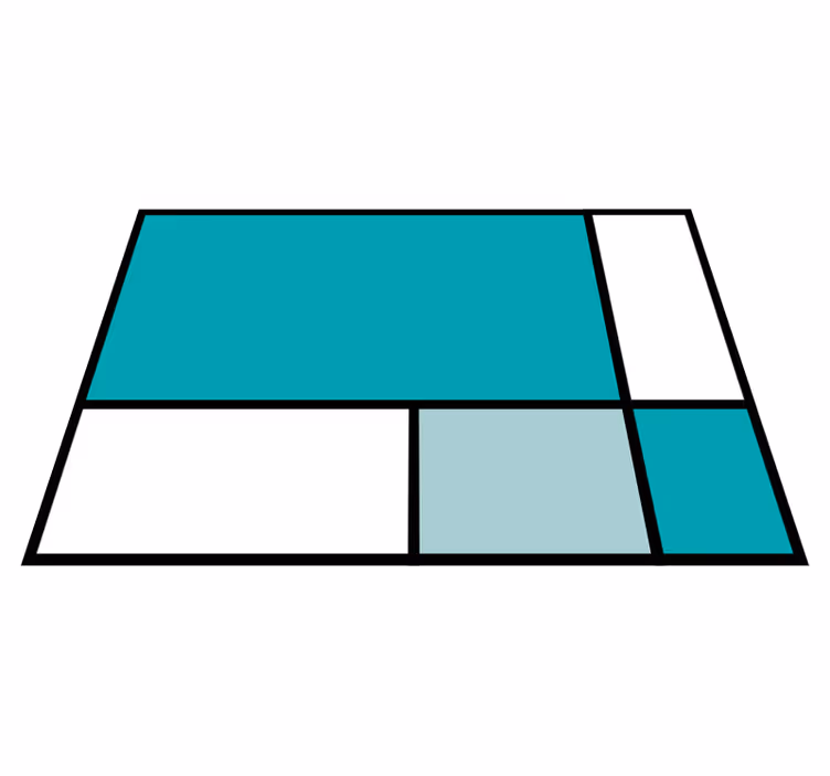 Vinyl teppich geometrisch in grünen quadraten - TenStickers