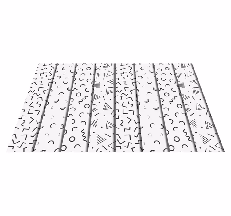 Vinyl teppich geometrisch retro geometrische formen - TenStickers