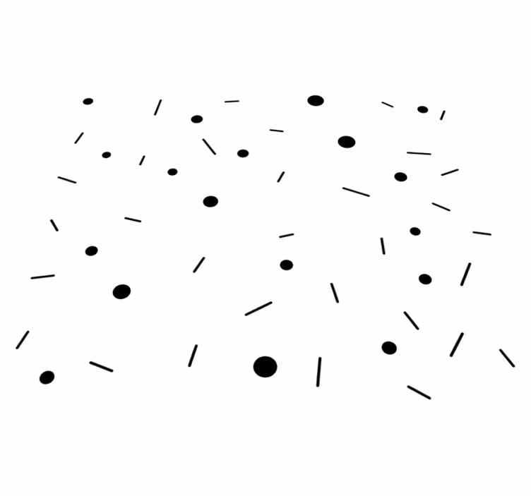 Vinyl teppich geometrisch mit kreis und linien konfetti - TenStickers