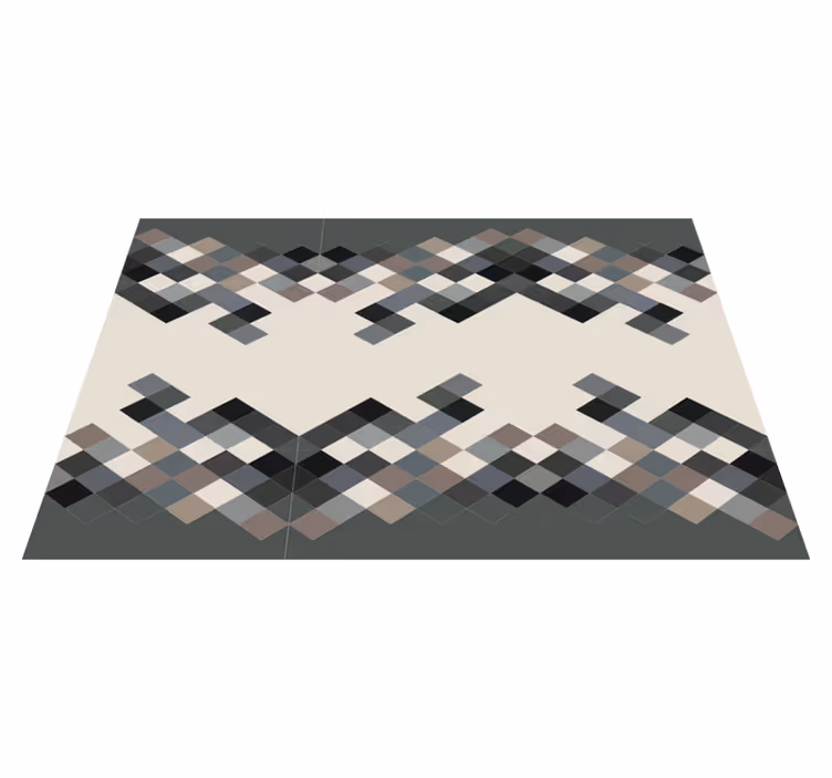 Vinyl teppich geometrisch farbnuancen farbkasten - TenStickers