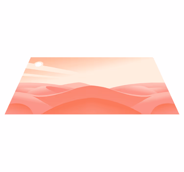 Vinyl teppich geometrisch rosa wüste - TenStickers