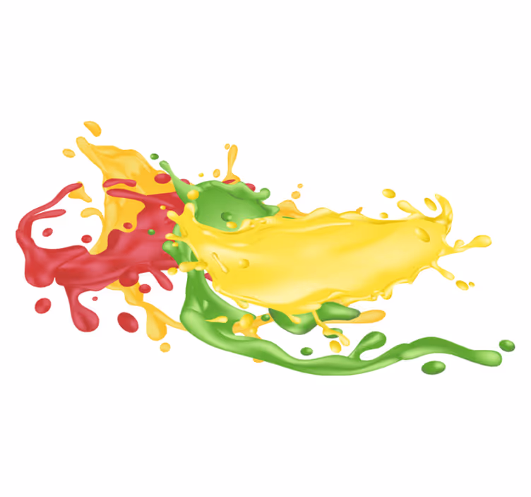 Vinyl teppich geometrisch in spritzenden farben - TenStickers