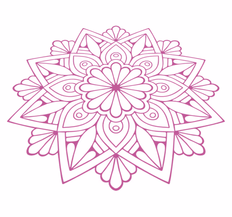 Vinyl teppich geometrisch mit aufwändigem botanikmotiv - TenStickers