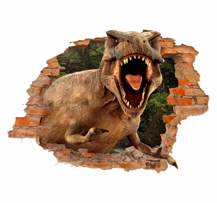 Vinyl teppich kinderzimmer 3d t-rex design - TenStickers
