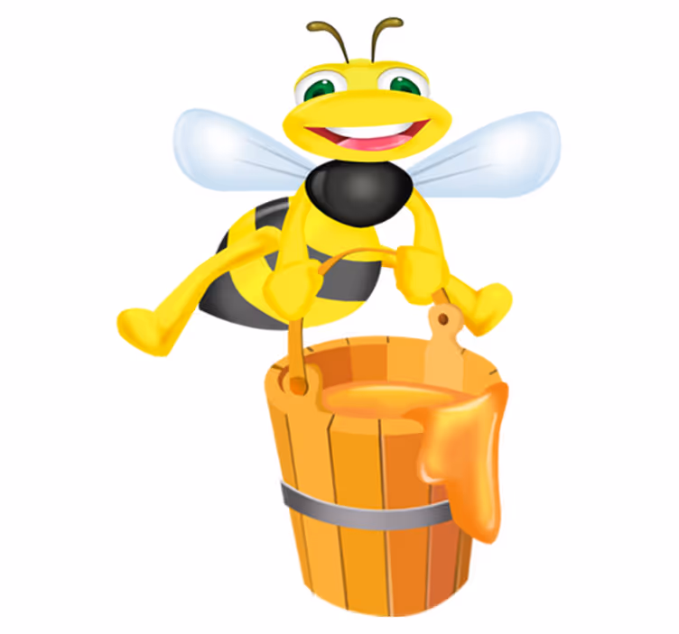 Vinyl teppich kinderzimmer bienenaufkleber honigwürfel - TenStickers