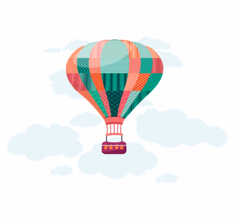 Vinyl teppich kinderzimmer mit luftballon patchwork - TenStickers