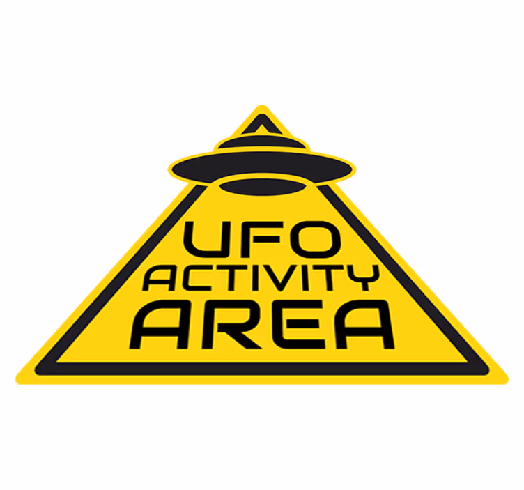 Vinyl teppich kinderzimmer ufo aktivitätsschild - TenStickers