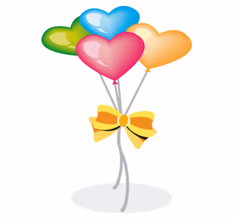 Vinyl teppich kinderzimmer herzluftballons - TenStickers