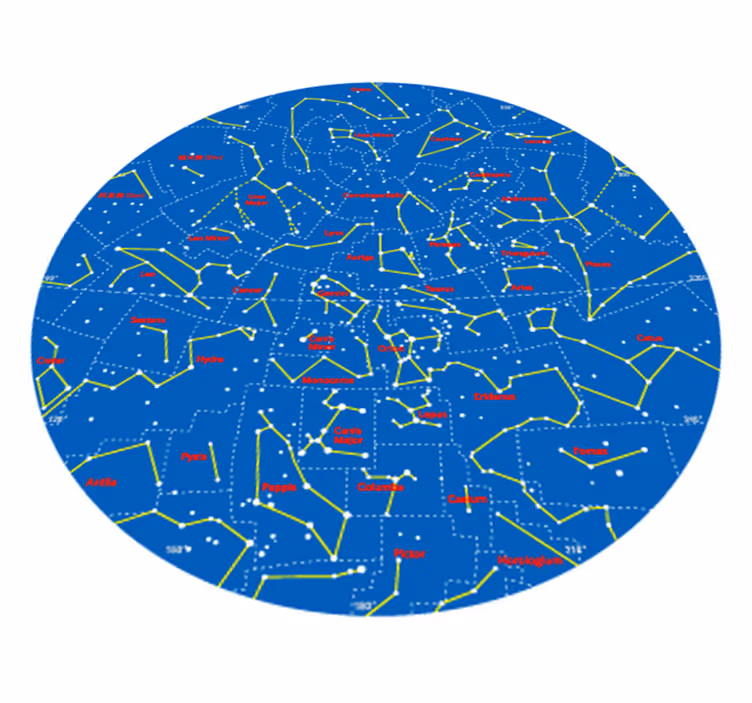 Vinyl teppich kinderzimmer südhimmel sterne - TenStickers
