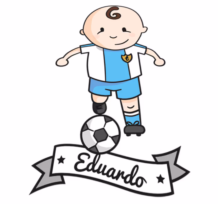 Vinyl teppich kinderzimmer fußballspieler mit namen - TenStickers