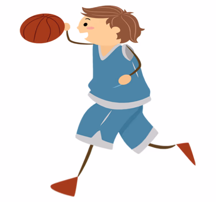 Vinyl teppich kinderzimmer basketballmotiv für kinder - TenStickers