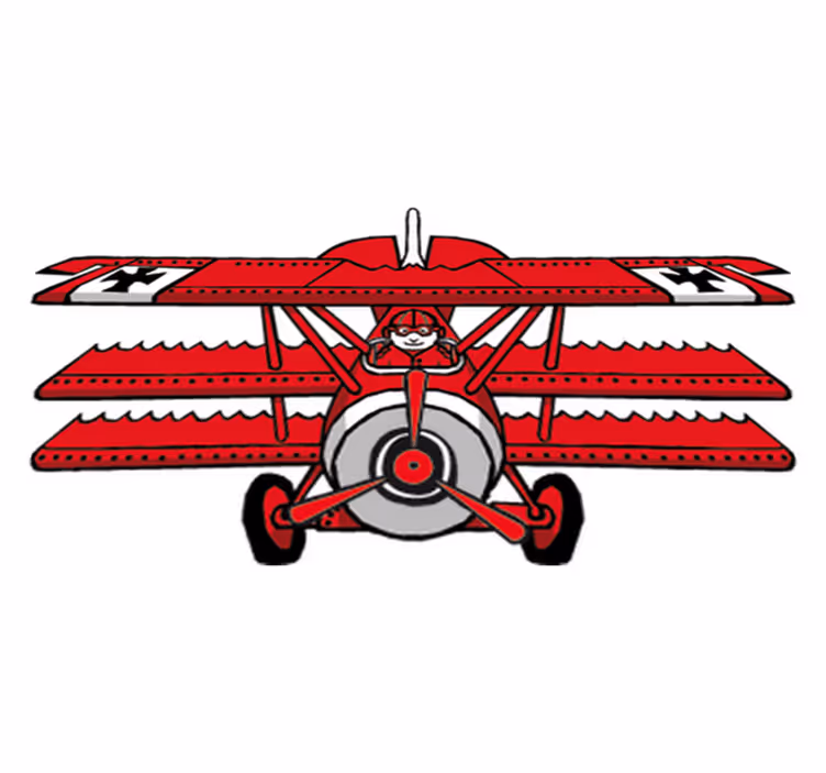Vinyl teppich kinderzimmer red baron comic design - TenStickers