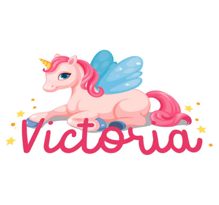 Vinyl teppich kinderzimmer lustiges pinkes einhorn - TenStickers