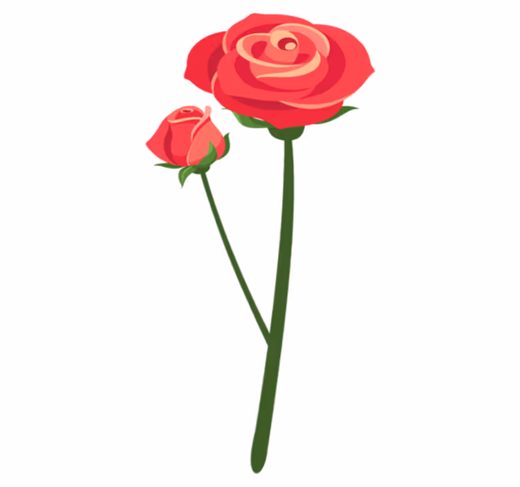Vinyl teppich schlafzimmer 3d rosen - TenStickers