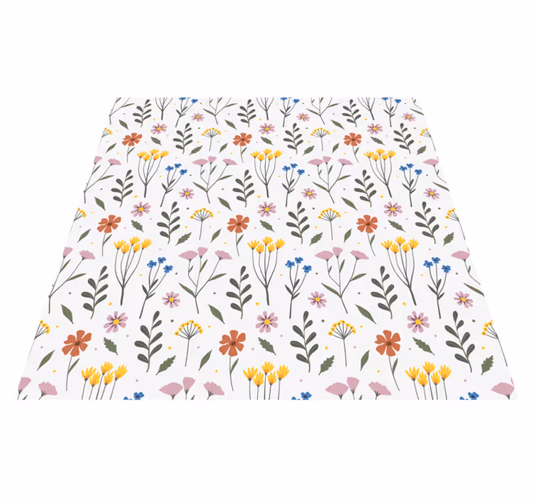 Vinyl teppich schlafzimmer mit buntem blumenmuster - TenStickers
