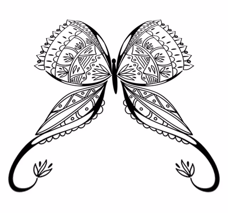 Vinyl teppich schlafzimmer anmutiger schmetterling - TenStickers