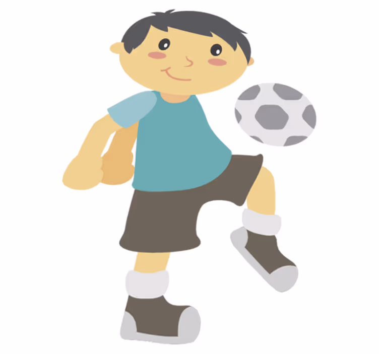 Vinyl teppich kinderzimmer fußballspielend - TenStickers