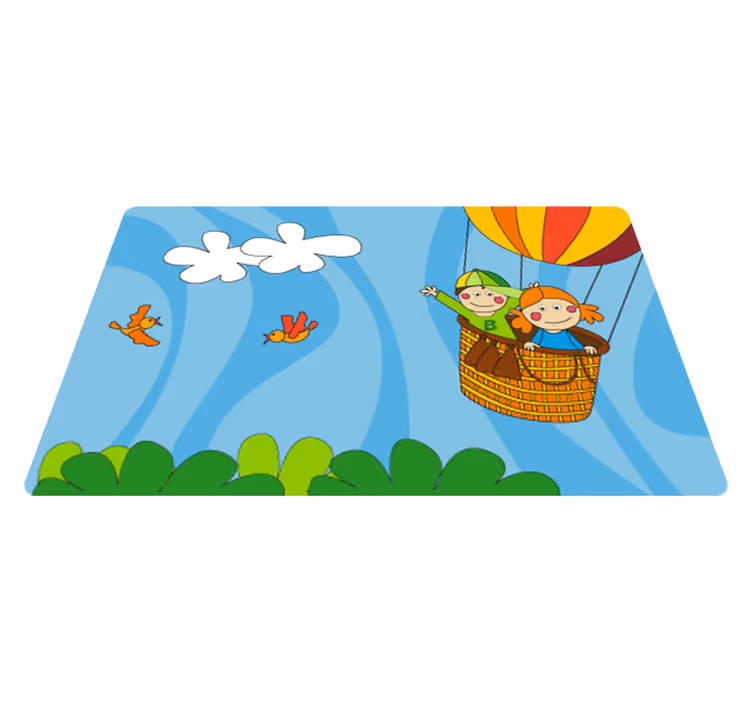 Vinyl teppich kinderzimmer fliegender luftballon - TenStickers