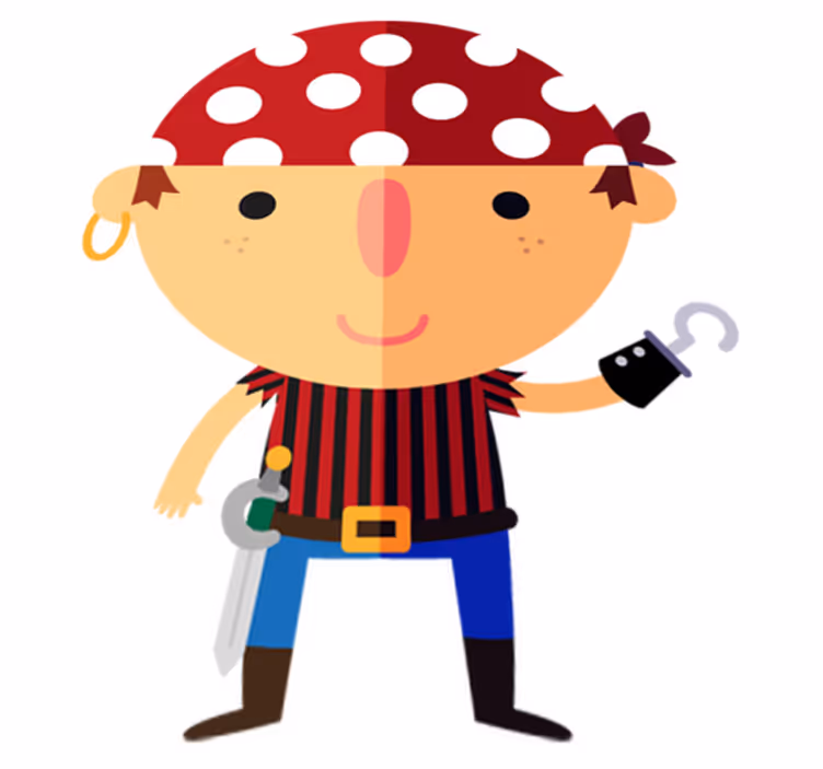 Vinyl teppich kinderzimmer mit piratenmotiven - TenStickers