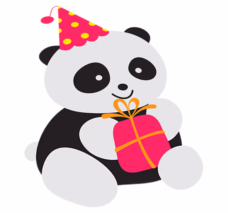 Vinyl teppich kinderzimmer baby panda mit geschenk - TenStickers