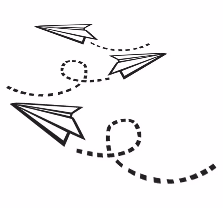 Vinyl teppich spiele papierflieger design - TenStickers