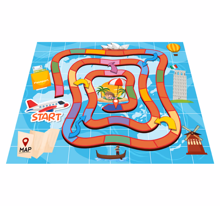 Vinyl teppich spiele für brettspielreisen - TenStickers