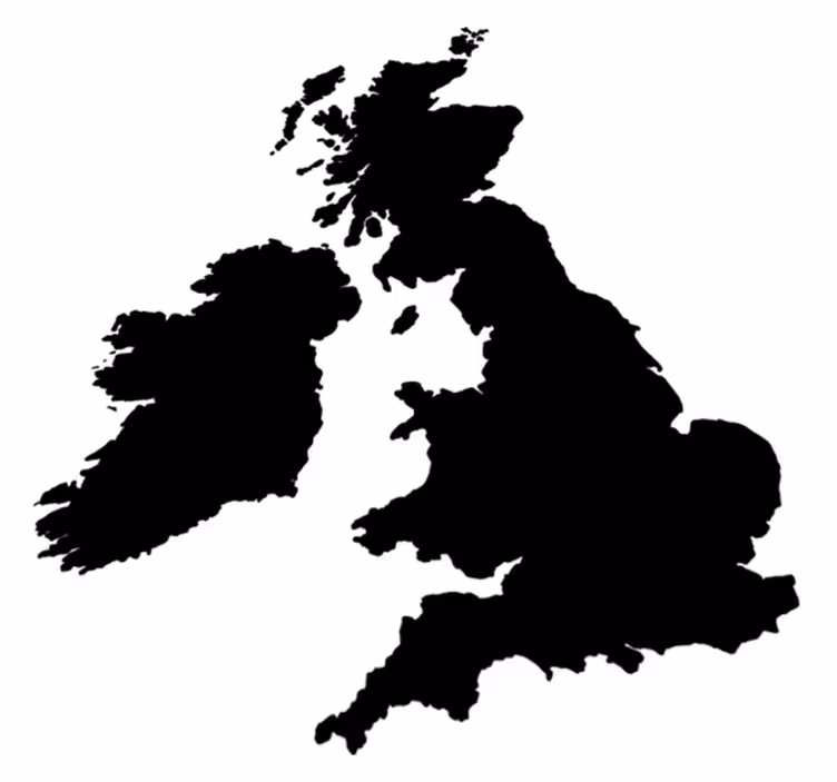 Vinyl teppich weltkarte einfarbige englandkarte - TenStickers