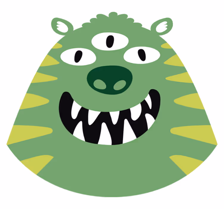 Vinyl teppich kinderzimmer glückliches monster design - TenStickers