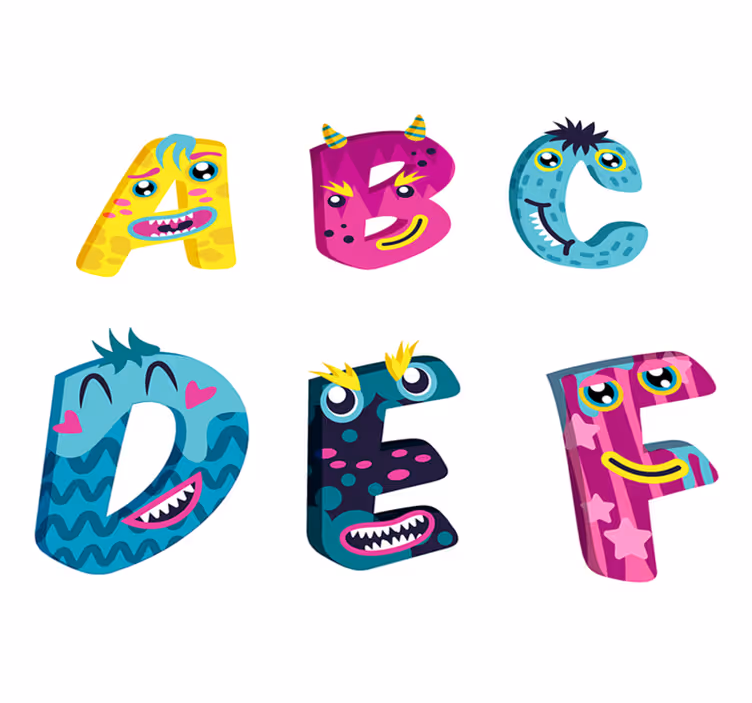 Vinyl teppich kinderzimmer abc buchstaben design - TenStickers