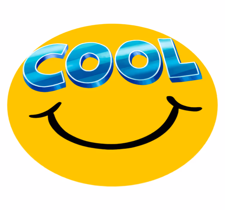 Vinyl teppich kinderzimmer mit coolem smiley skateboard - TenStickers