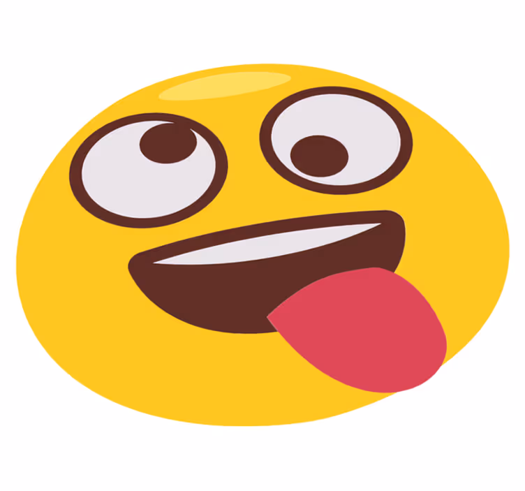 Vinyl teppich kinderzimmer mit verspieltem emoji gesicht - TenStickers