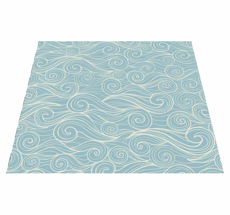 Vinyl teppich bad mit wellen-ozeanmotiv - TenStickers