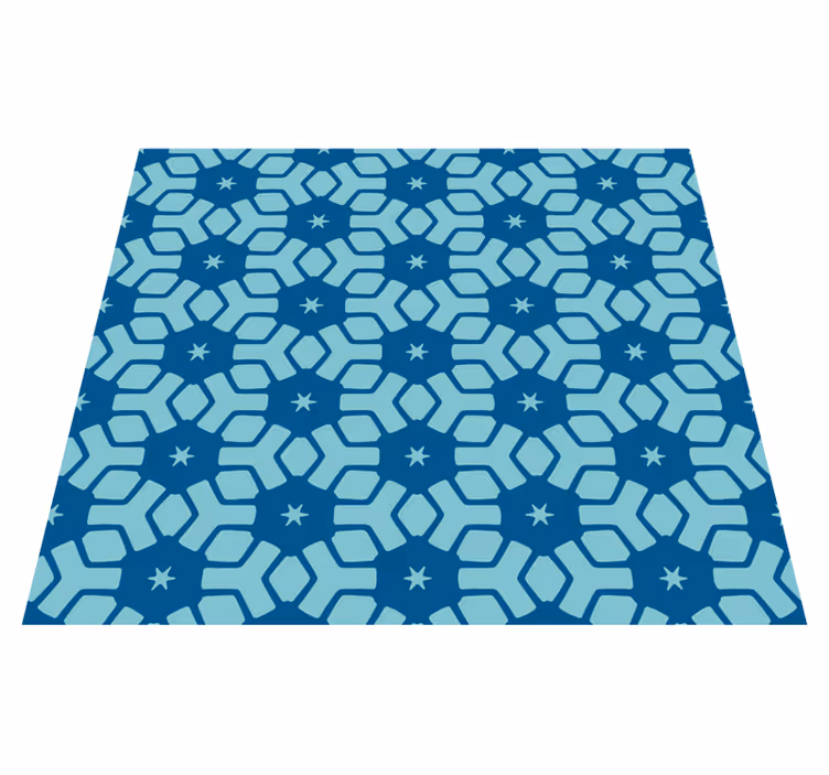 Vinyl teppich bad mit blauen fliesen-motiv - TenStickers
