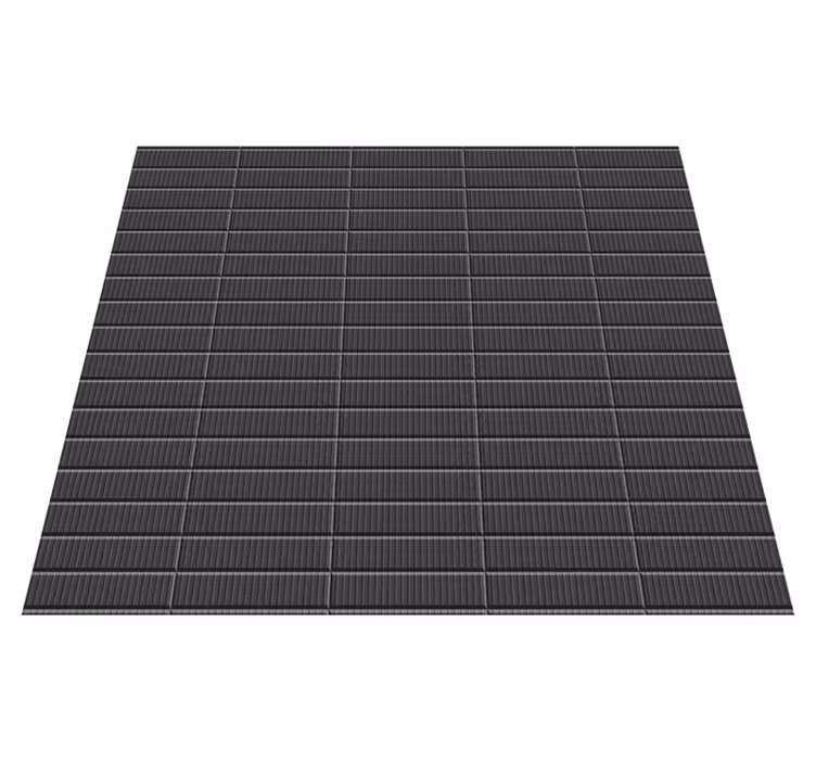 Vinyl teppich bad 3d tapete schwarze fliesen - TenStickers