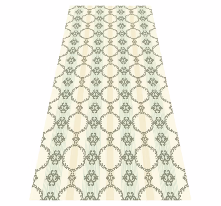 Vinyl teppich bad mit vintage französischem blumenmuster - TenStickers