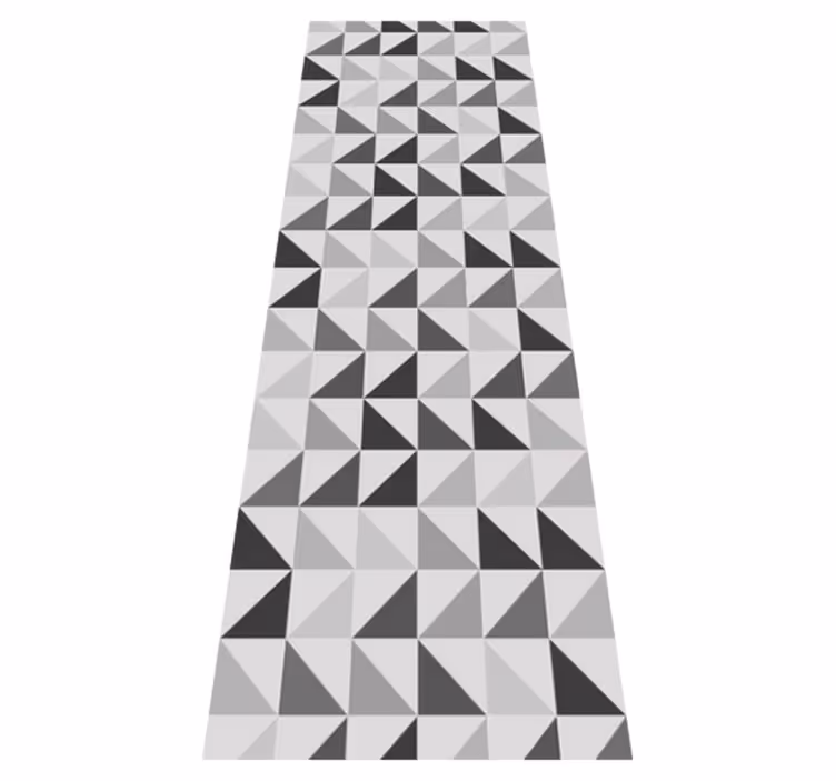 Vinyl teppich bad mit geometrischen dreiecken - TenStickers