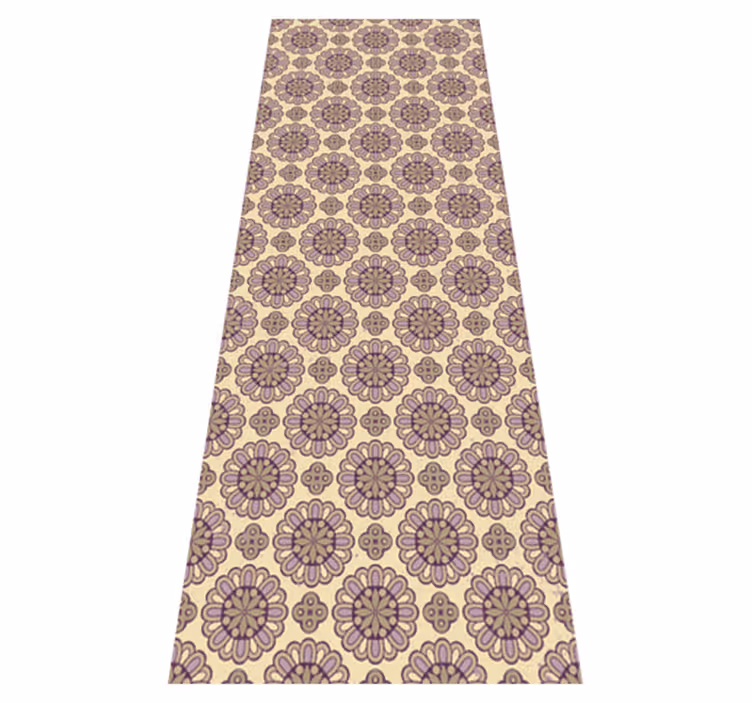 Vinyl teppich bad lila ethnisches mandala - TenStickers
