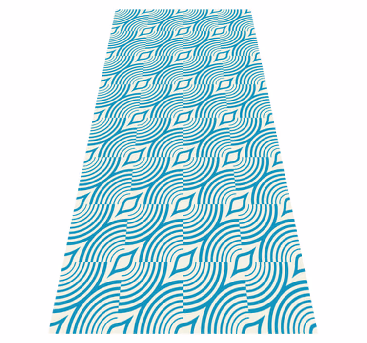 Vinyl teppich bad mit blauem meeresthema - TenStickers