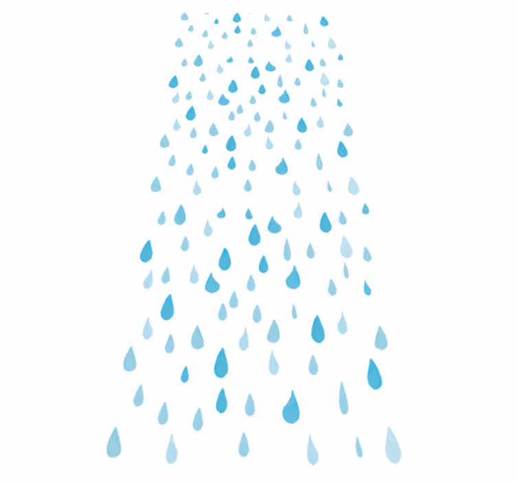 Vinyl teppich bad blaue aquarell wassertropfen - TenStickers