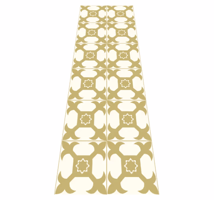 Vinyl teppich bad mit hellen eleganten fliesenmuster - TenStickers