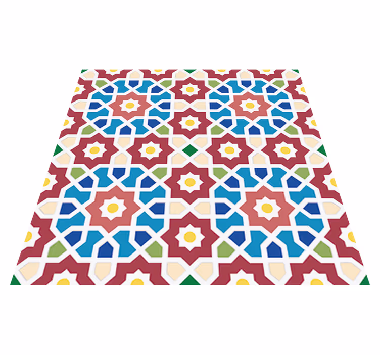 Vinyl teppich bad arabische fliesenmuster - TenStickers