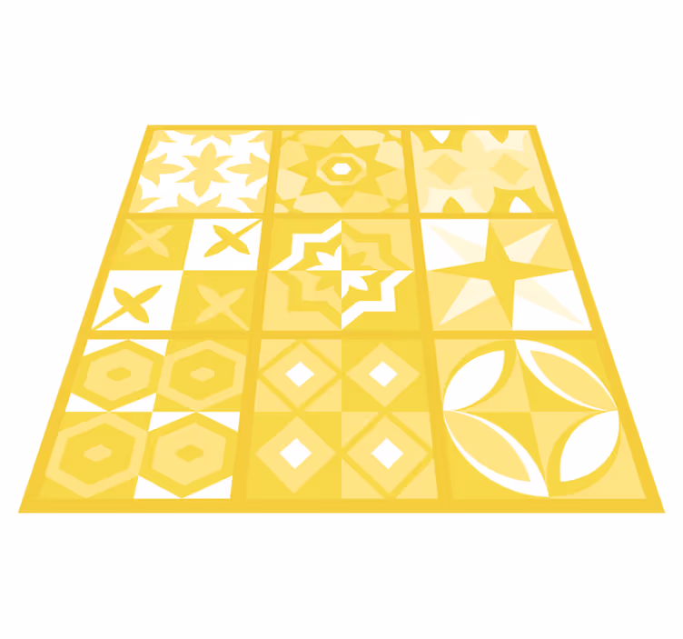 Vinyl teppich bad in leuchtendem pantone - TenStickers