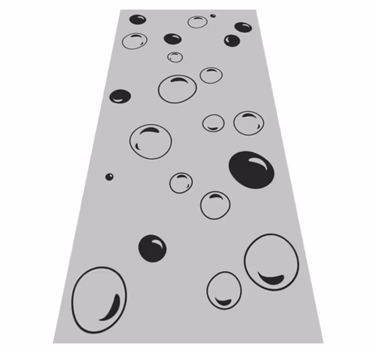 Vinyl teppich bad mit transparenten blasenmuster - TenStickers